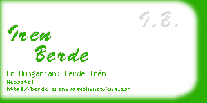 iren berde business card